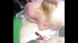 LizT8M eating her scrimp TonyT8M 's Asshole as penance for disobedience.  She accepts her castigation & gladly rations his Ass until she get the Cherry Fart in her mouth she ergo deserves.